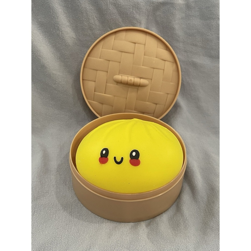 NEW Open Mystery Bun Squishy Dumpling Fidget Fun - Pork Bun Edition - Yellow
